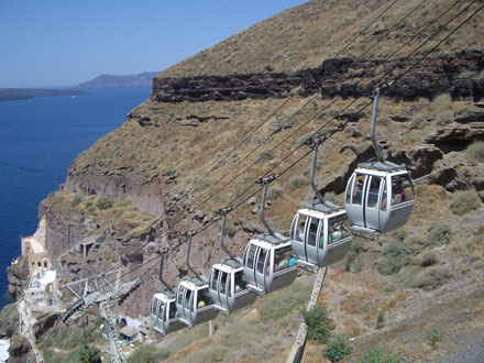 Santorini cable car